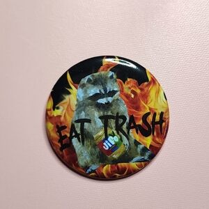 Hot Trash "Snackin' Boy" Eat Trash Button 2"